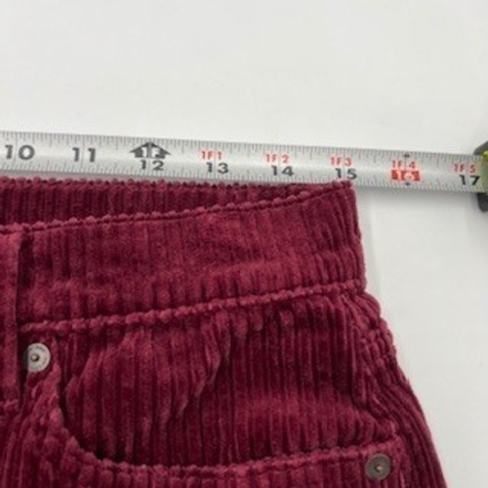 Lands End Burgundy Corduroy Wide Leg High Rise Pants Womens Size 8 Wine Red - Picture 12 of 16